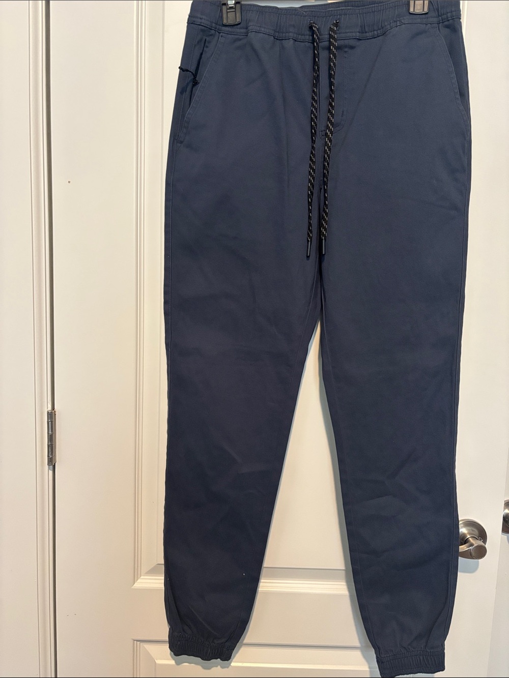Men's Navy Drawstring Jogger Pants - Unbranded